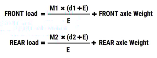 formula calcul weight on each axle