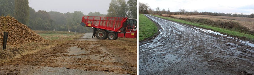 mud on the road