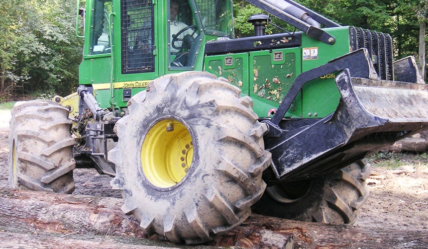 Forestry tyres are the most resistant