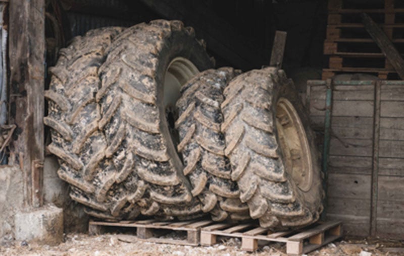 Store your agricultural tyres upright