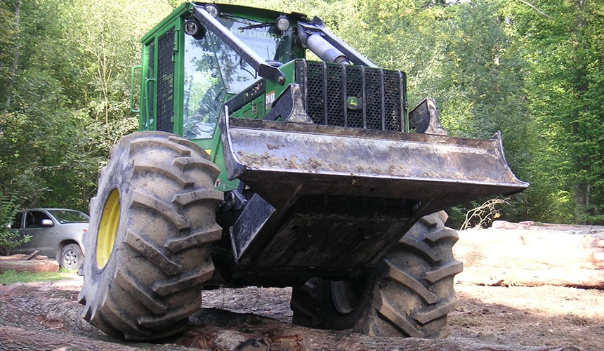 Forestry work with Forestry tyres