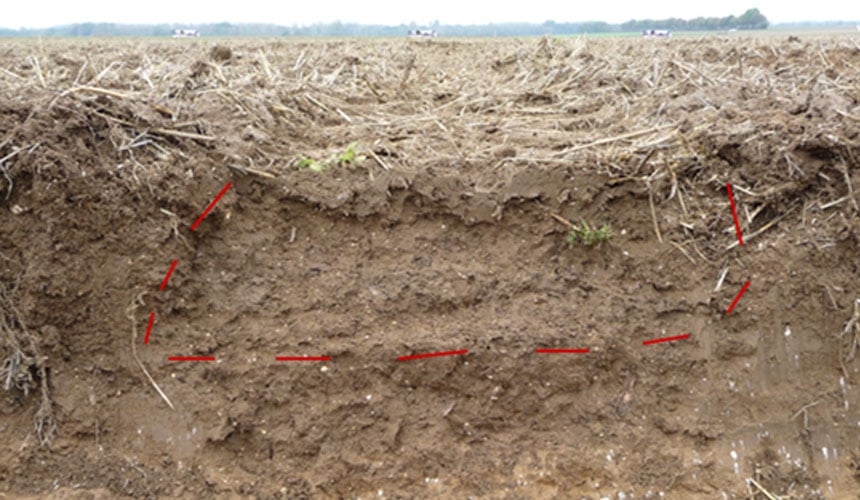 soil cutting with tyre compaction of tractors