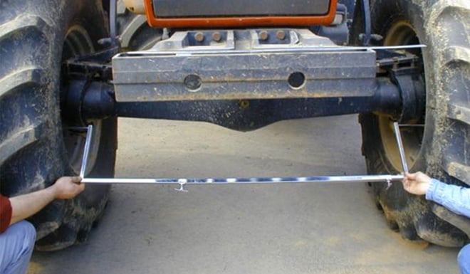 agricultural tyre misalignment
