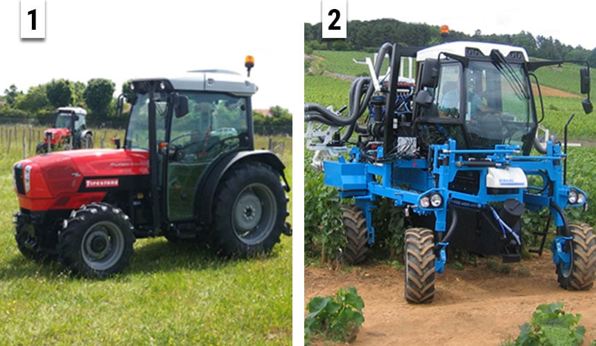 2 types of vineyard planting: inter row and wide