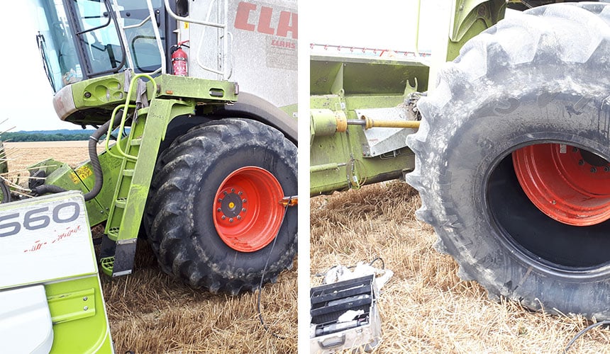 How long does it take to repair a harvesting tyre on site?