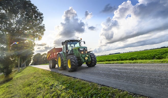 Which agricultural tyres are suitable for the road?