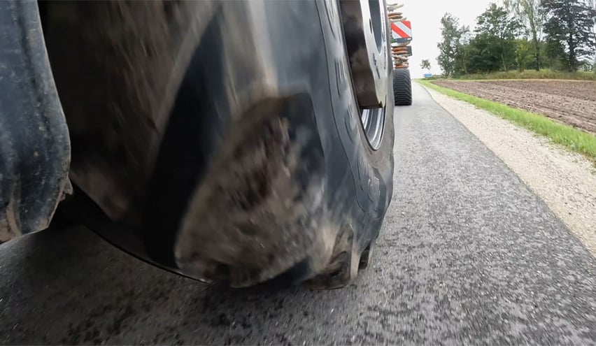 Rolling resistance on the road increases wear