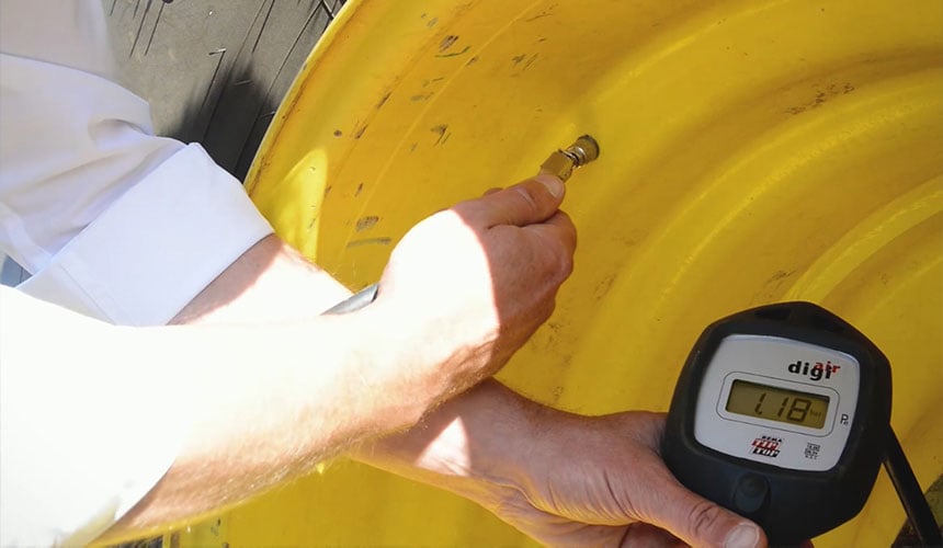 Adjust pressure based on weather conditions