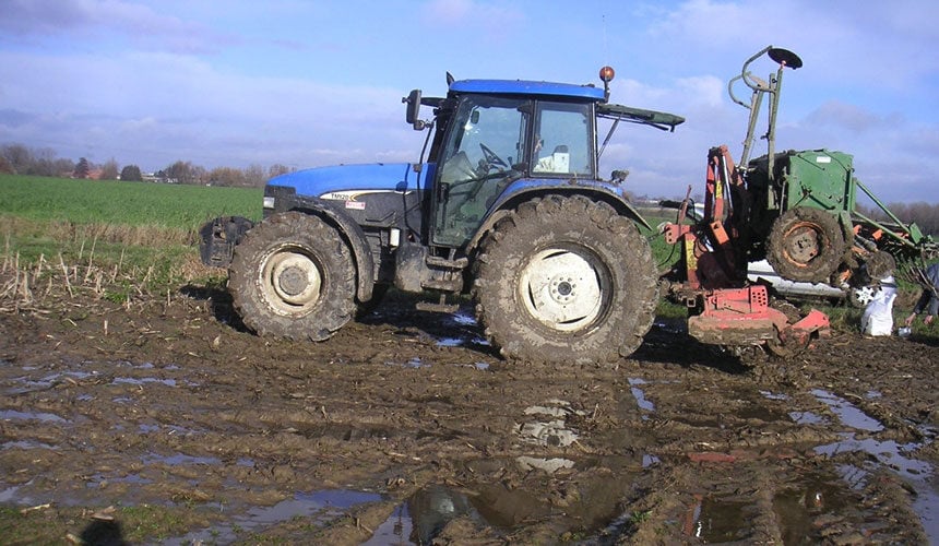 Soil compaction limits the capacity to absorb excess water