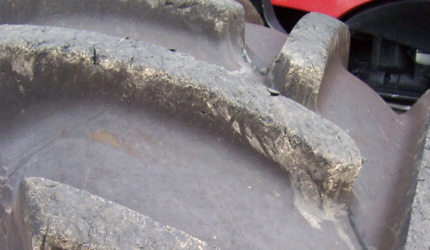 Rapid wear to standard tyres linked to use on abrasive ground