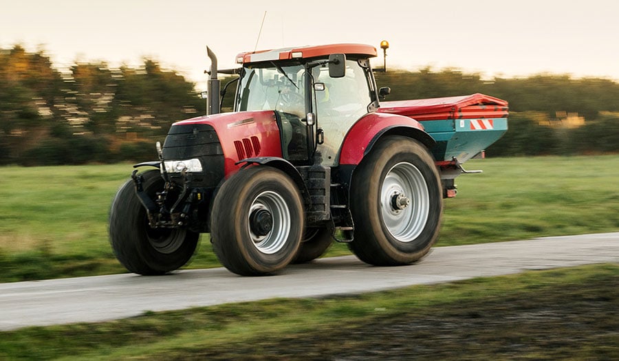 Certain agricultural tyres are more suitable for frequent road transport